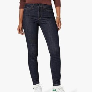 Amazon Essentials High Rise Curvy Skinny Dark Denim Jeans